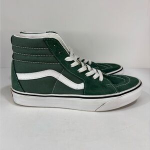 Vans SK8-Hi Forest Green White Classic High Top Skate‎ Sneakers Men's Size 7.5